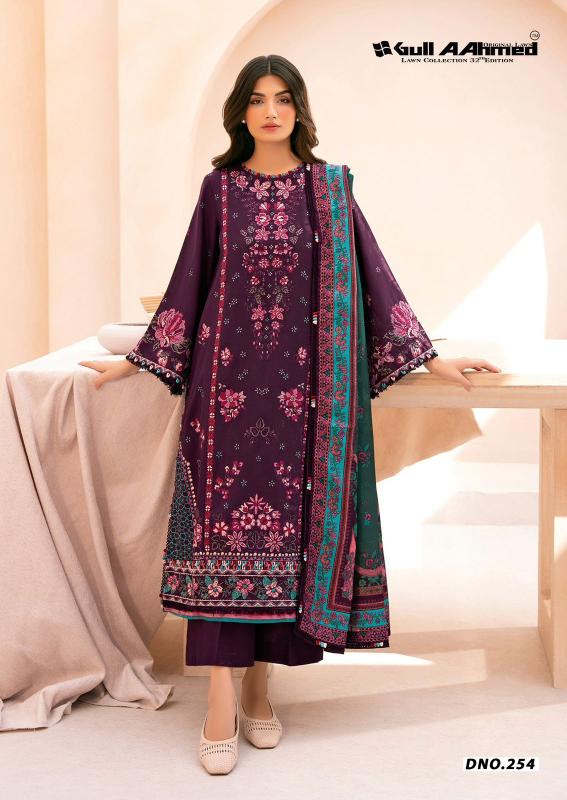 Gull aahmed lawn vol-32 salwar suits wholesale catalogue